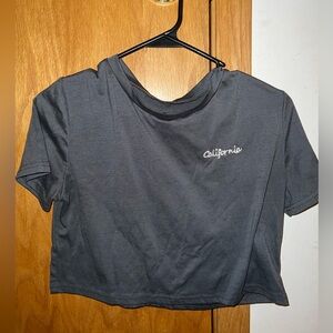 Romwe Crop Top, Small(4), Gray